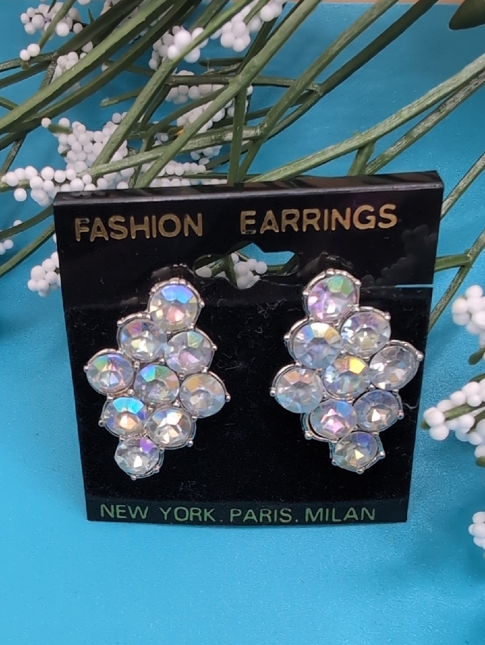 Sparkly Clip Earrings by New York Paris Milan - NEW!